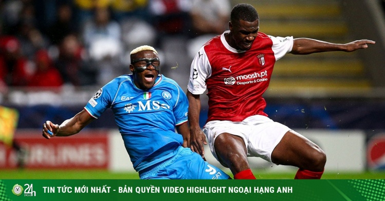 Video bóng đá Braga - Napoli: Rượt đuổi 3 bàn, vượt mặt Real Madrid (Cúp C1)
